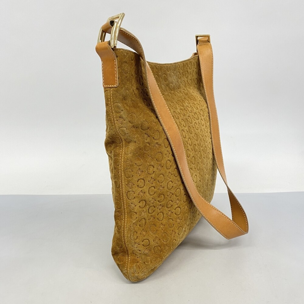 Celine Shoulder Bag C Macadam Suede Beige Women's - Picture 2 of 14